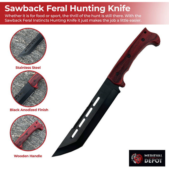 Sawback Feral Instincts Hunting Knife