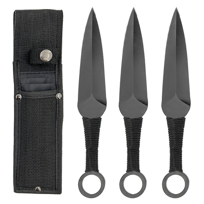 Serpent Strike Throwing Black Kunai Set
