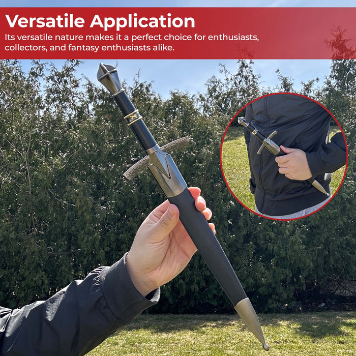 Shadow Embrace Winter Is Coming Engraved Black Dagger with Metal Fittings