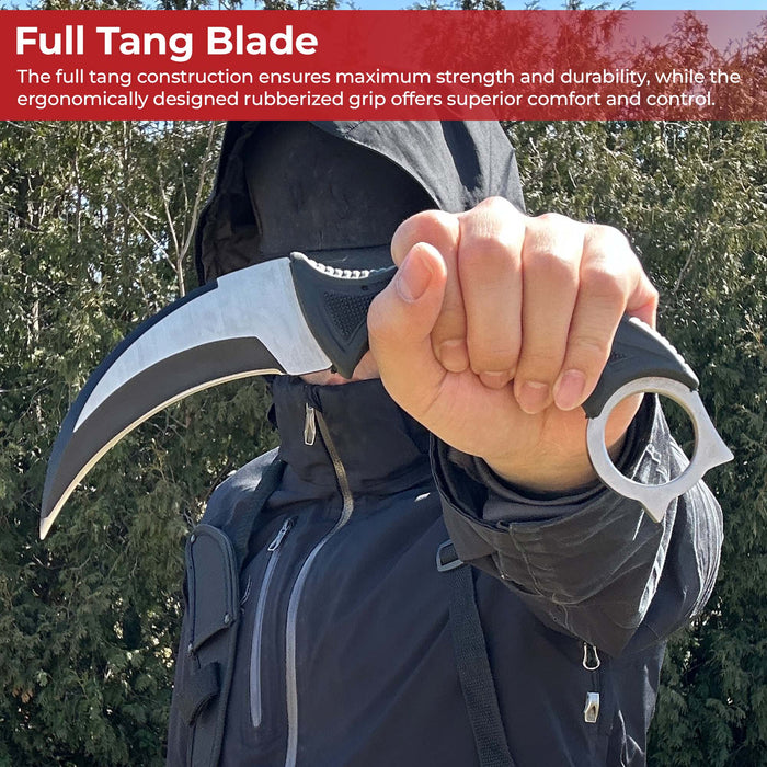 Silver Back Stalker Fixed Blade Survival Karambit