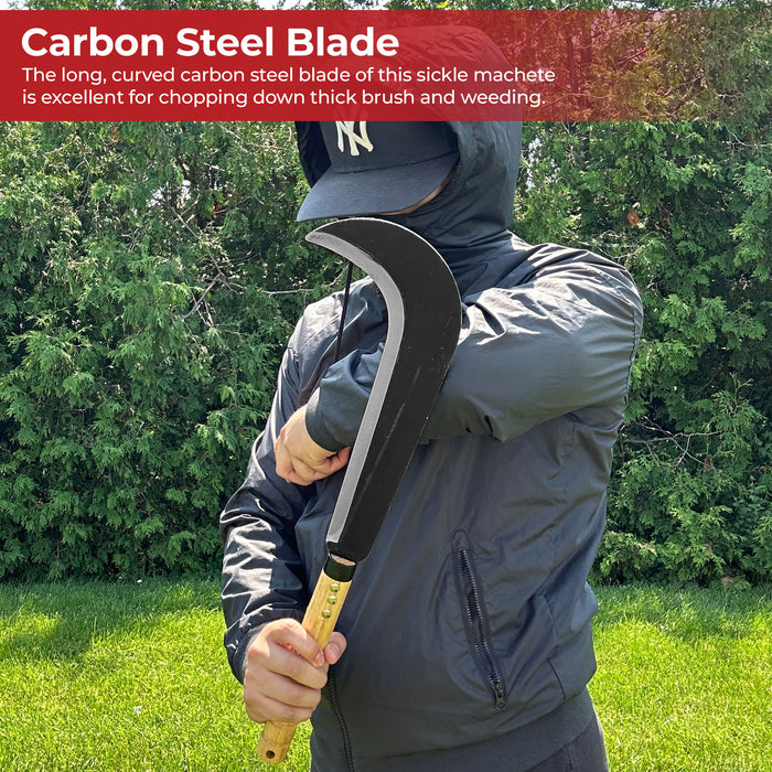 Slasher Crescent Outdoor Bamboo Sickle Scythe Machete Knife