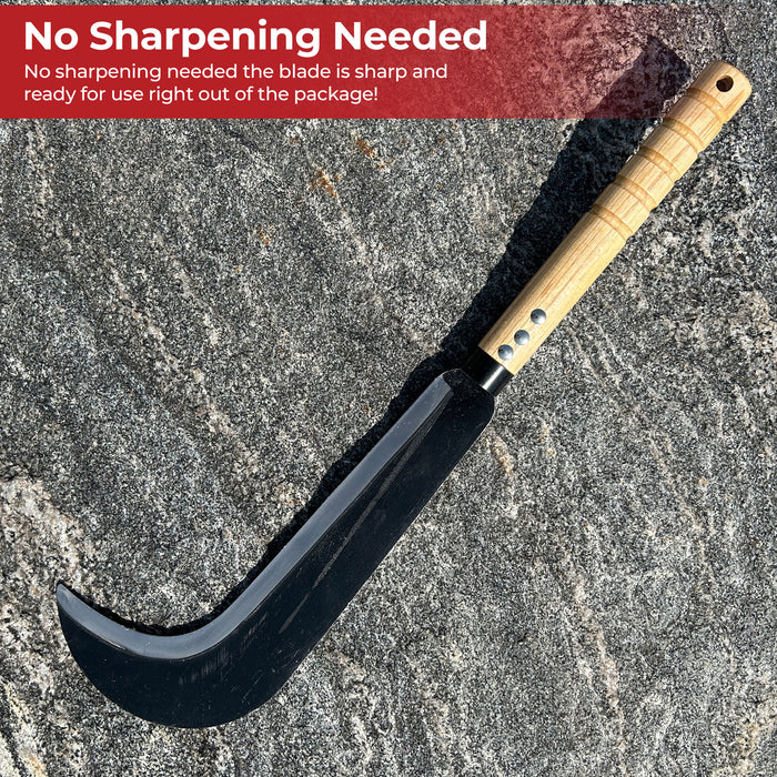 Slasher Crescent Outdoor Bamboo Sickle Scythe Machete Knife