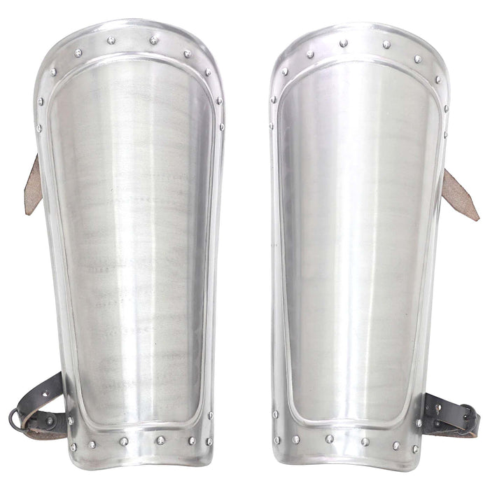 Sleek in Steel Medieval Greaves Leg Armor