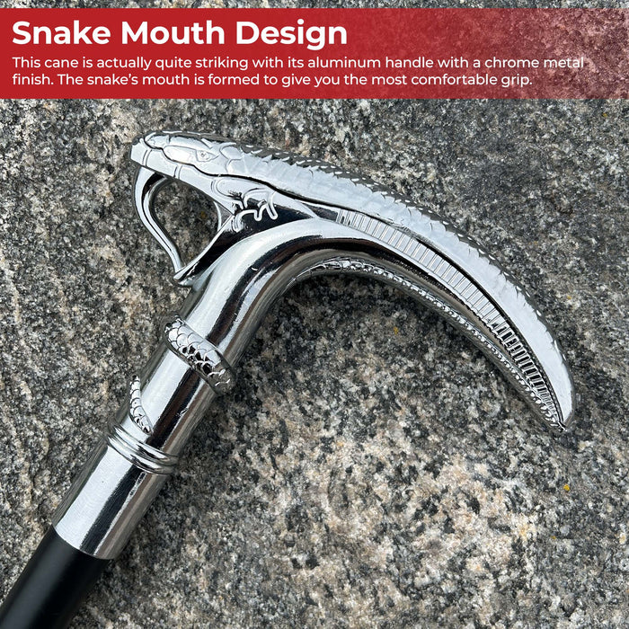 Snake Head Walking Cane Staff