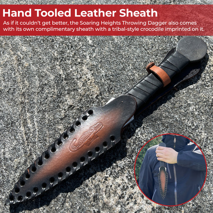 Soaring Heights Forged Carbon Steel Medieval Viking Style Throwing Dagger Knife