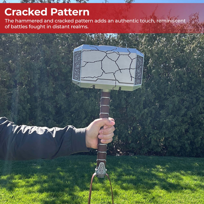 Summon the Thunder Lighted Thor Mjolnir Replica with Stand