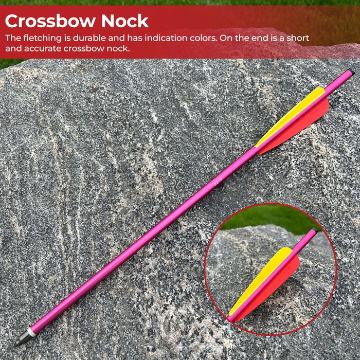 Survival Arrow Equipment Aluminum Red 16 Inch Set of Six