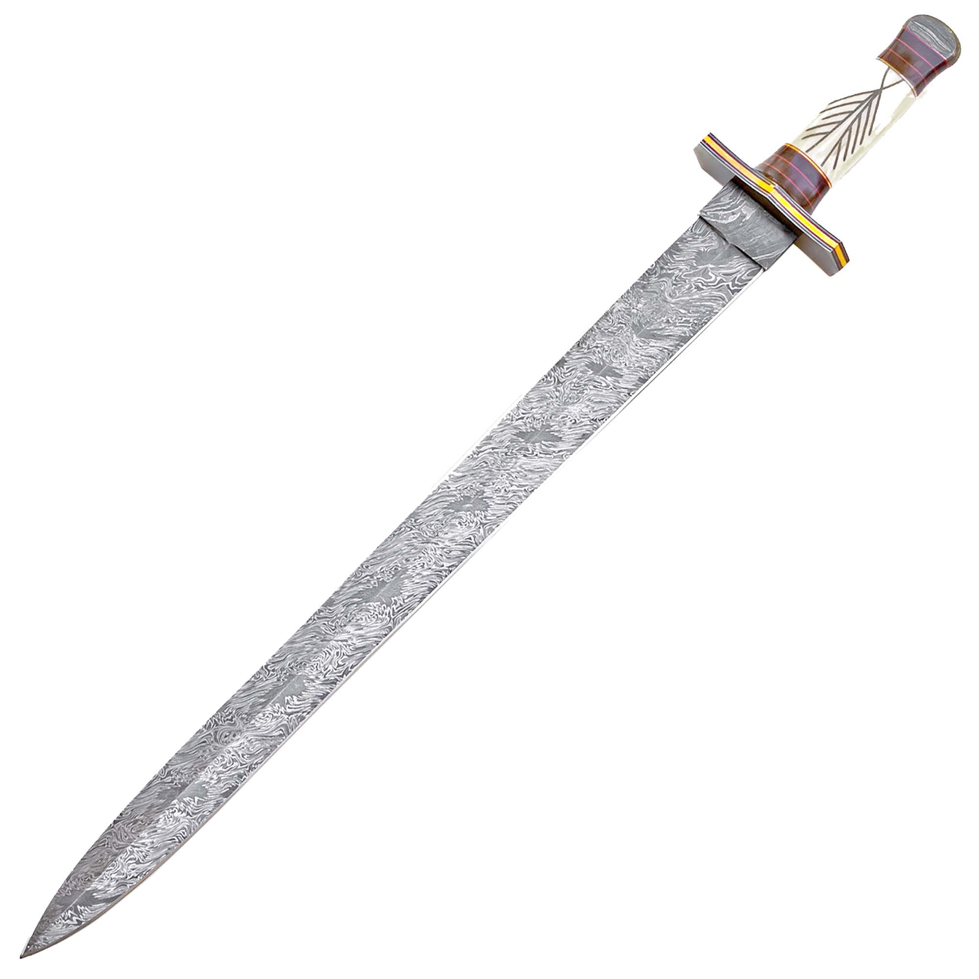 Sword in Storm Firestorm Damascus Viking Sword — Medieval Depot