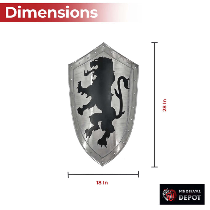 Scottish Rampant Lion Crusader Shield