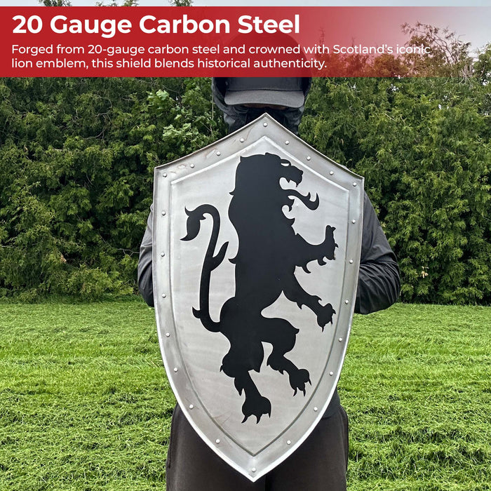 Scottish Rampant Lion Crusader Shield