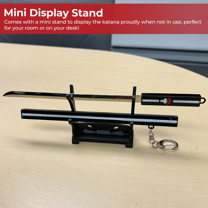 Spring Action Popup Mini Katana Keychain Sasuke Katana Black Edition