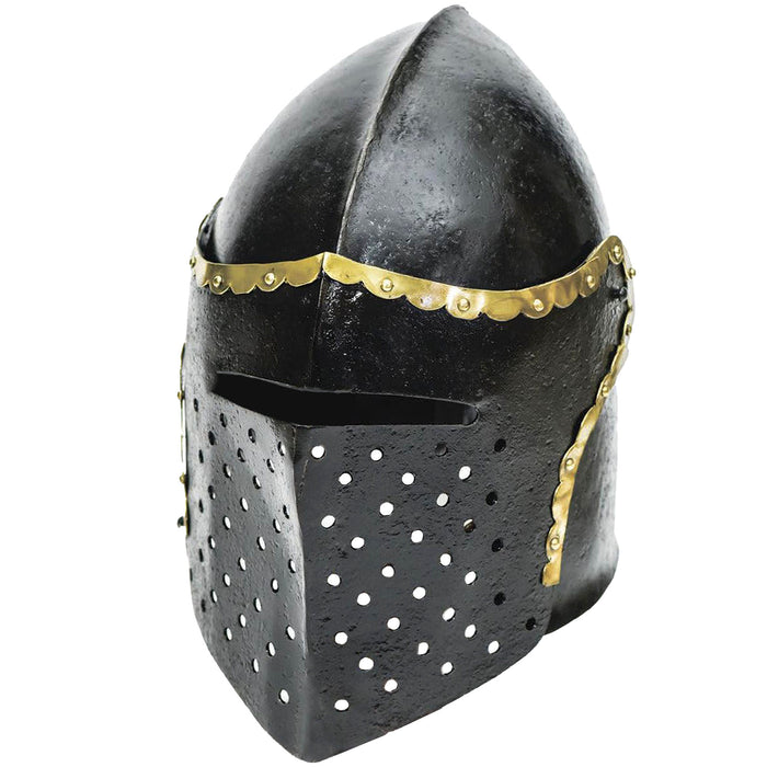 The Cursed Black Knight Functional Medieval Helmet Armor