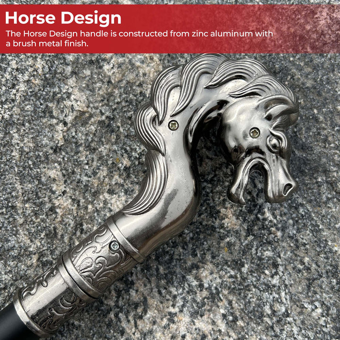 Thoroughbred Show Horse Walking Cane