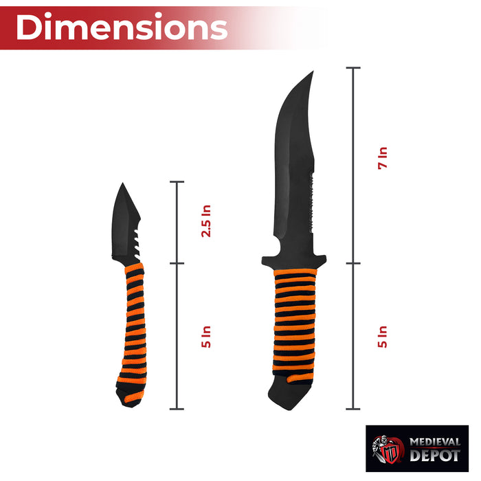 Tiger on the Prowl Hunting & Throwing Knife Set