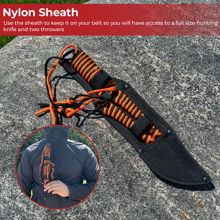 Tiger on the Prowl Hunting & Throwing Knife Set