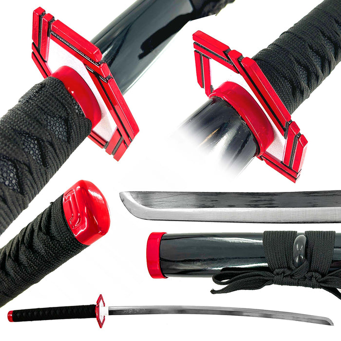 Giyu Tomioka Demon Slayer Replica Water Hashira Nichirin Katana Sword Black Version