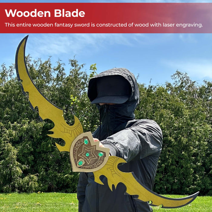 Twin Blade Demon Hunter Wooden War Sword