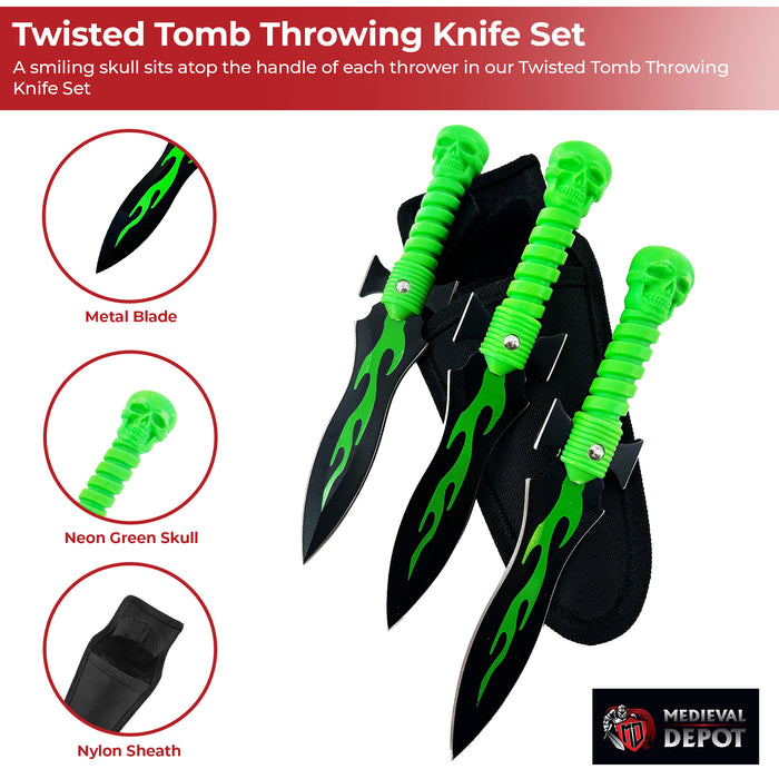 Twisted Tomb Throwing Knife Set