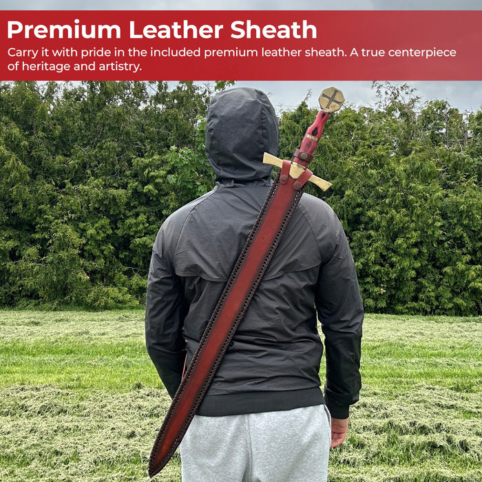 Templar Legacy Damascus Sword Forged in Honor