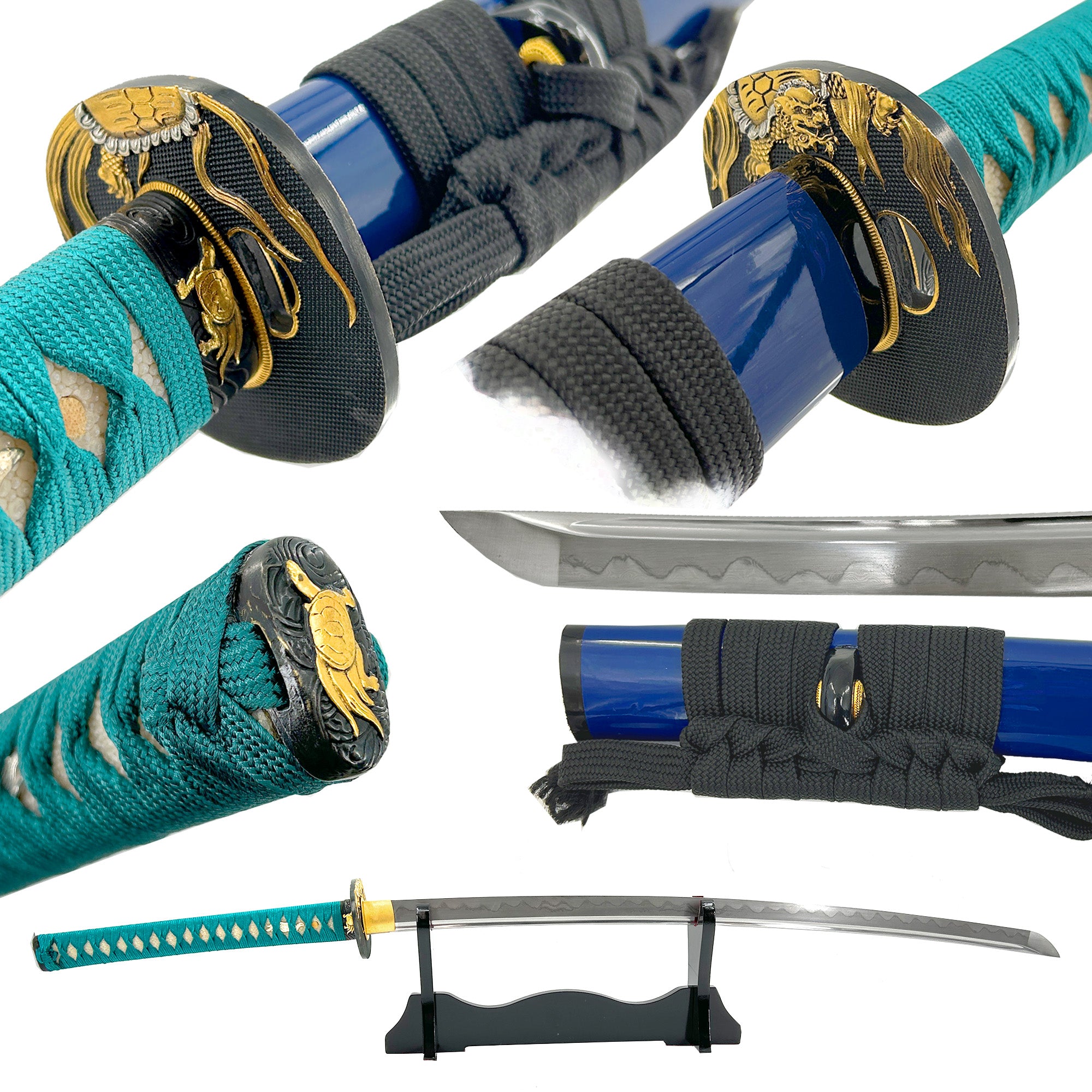 Turtle Guardian 1060 Damascus Steel Handmade Katana — Medieval Depot