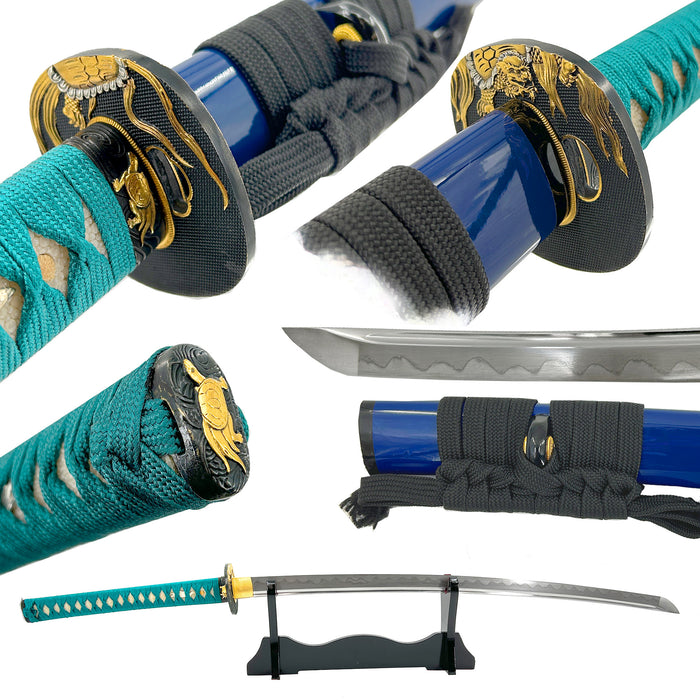 Turtle Guardian 1060 Damascus Steel Handmade Katana