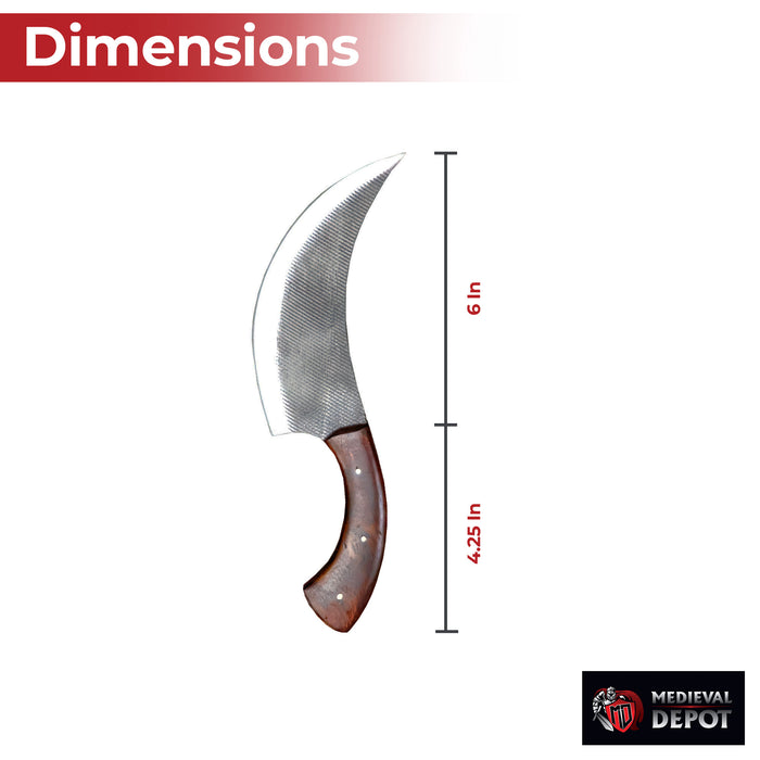 Upswept Forged Full Tang Deer Nation Skinning Knife