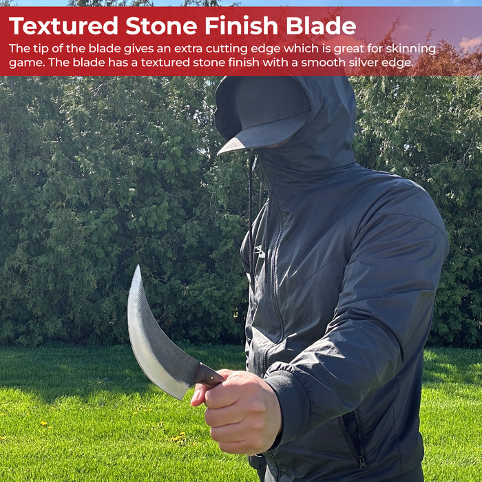 Upswept Forged Full Tang Deer Nation Skinning Knife