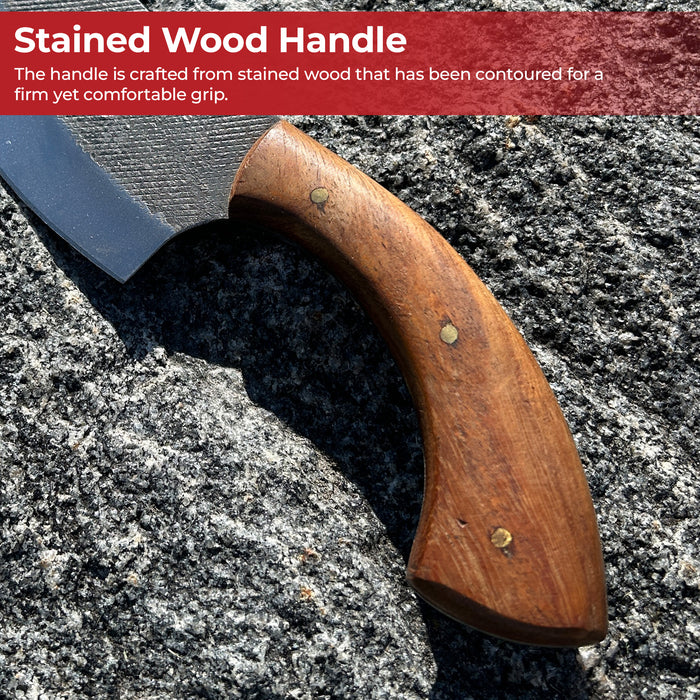 Upswept Forged Full Tang Deer Nation Skinning Knife