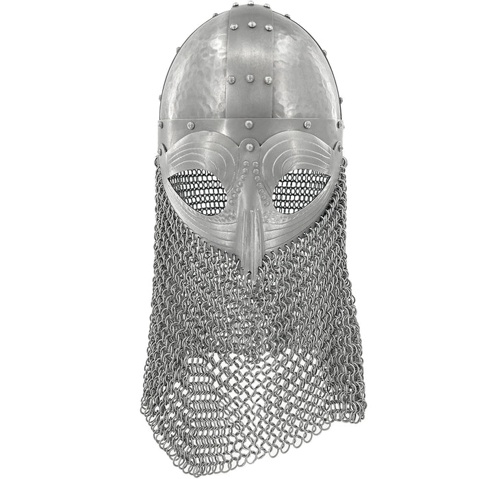 Vandals Wrath Forged Steel Gothic Helmet with Chainmail Defense