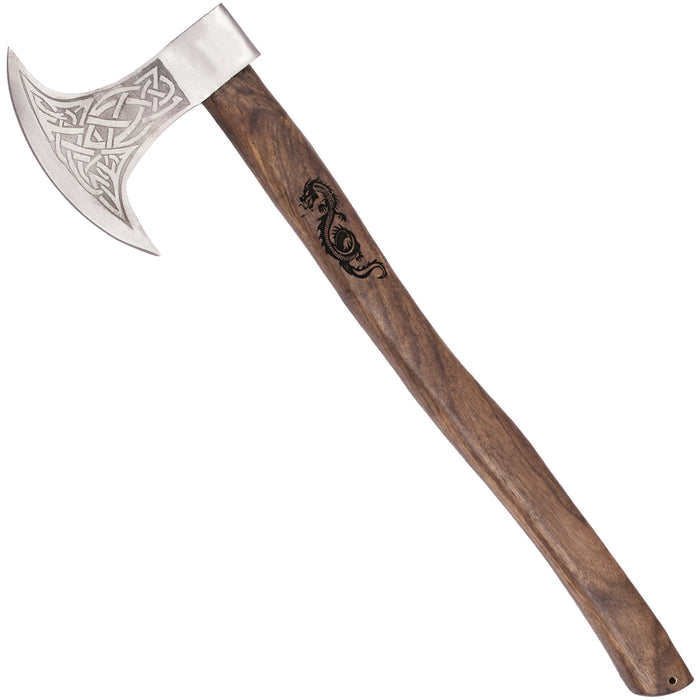 Viking Dragon Slayer Norse Dane Battle Axe | Engraved Handle