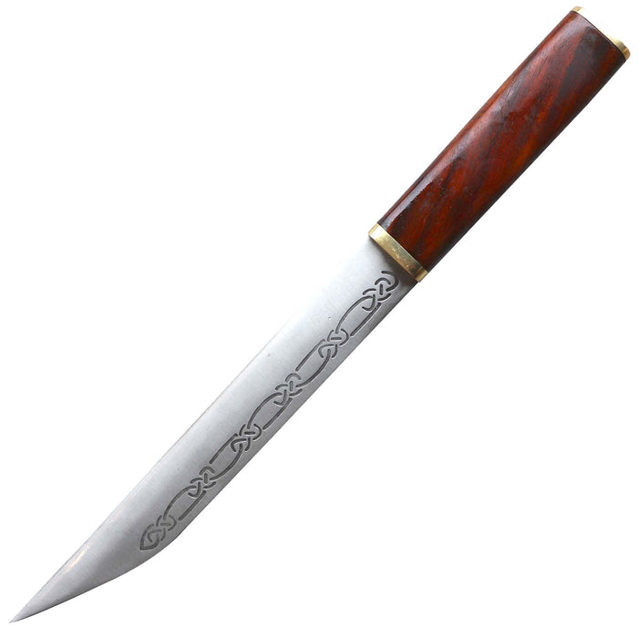 Viking Seax Dagger with Brass Accents