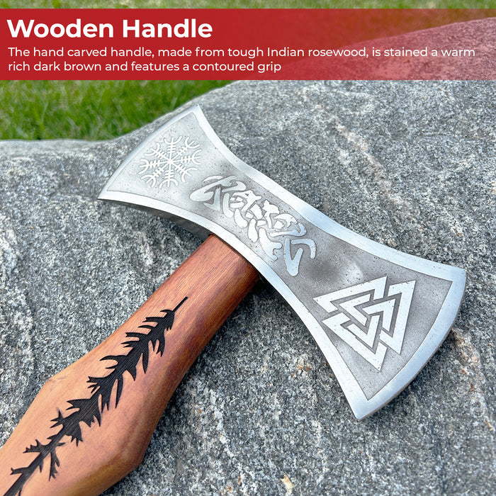 Viking Warrior Double-Headed Carbon Steel Outdoor Axe