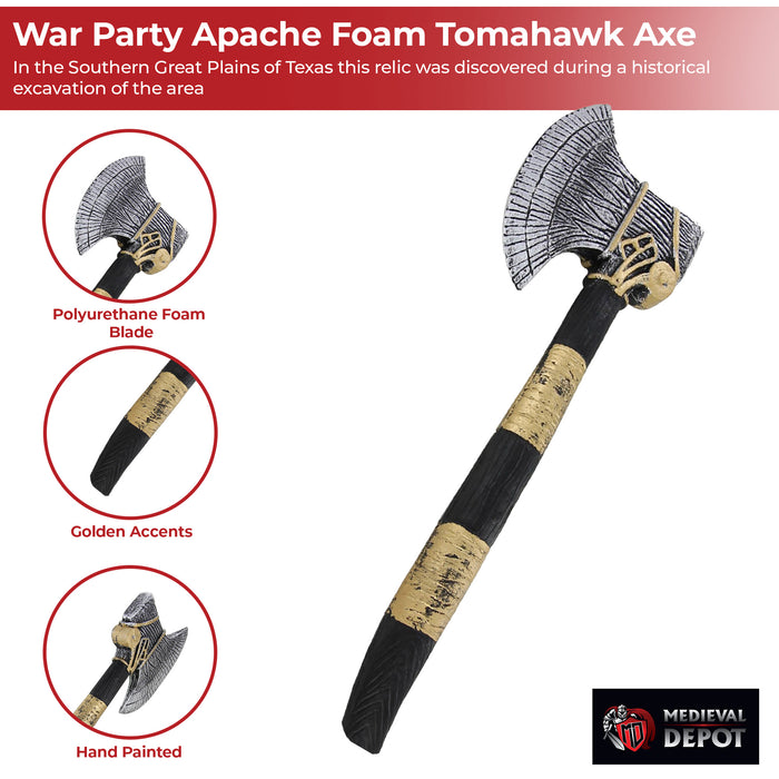 War Party Apache Foam Tomahawk Axe