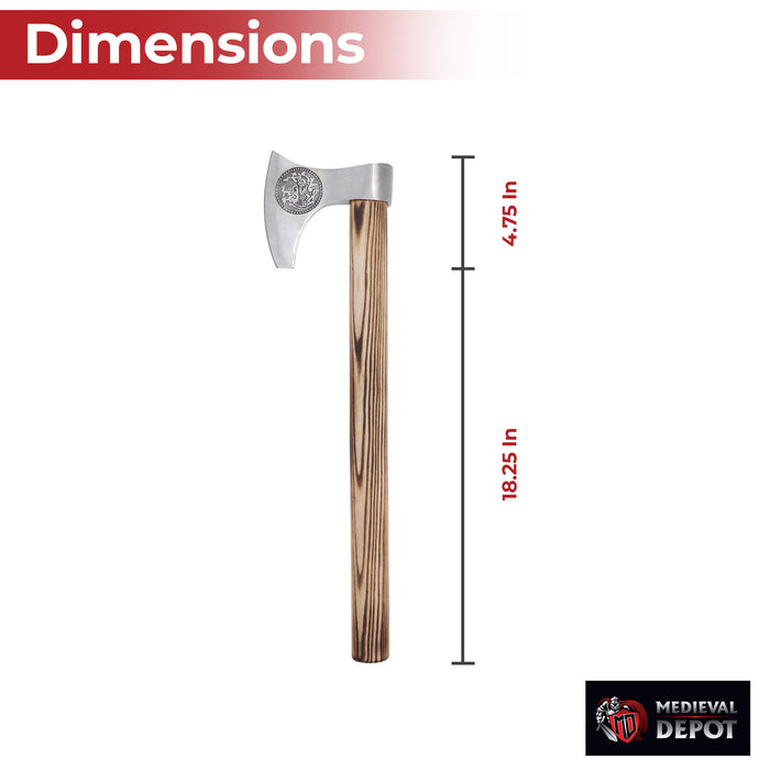 Warhorse High Carbon Forged Steel Bearded Axe