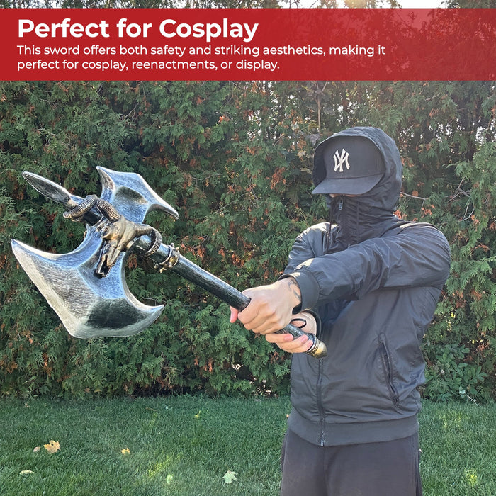 WOW Orc Inspired Double Headed Foam Battle Axe