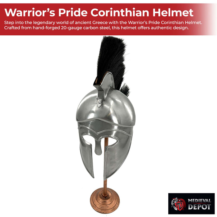 Warriors Pride Corinthian Helmet with Black Plume
