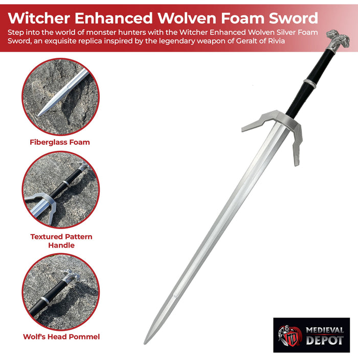 Witcher Enhanced Wolven Silver Foam Sword