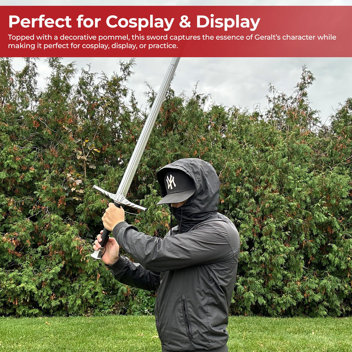 Witcher Geralt Steel Sword with Twisted Guard Foam Version