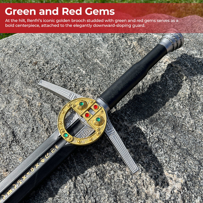Witcher Renfri Brooch Foam Sword Black Blade Edition