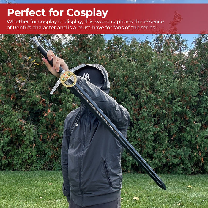 Witcher Renfri Brooch Foam Sword Black Blade Edition