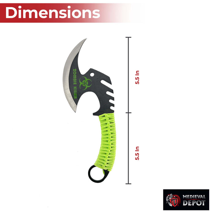 Zed Skullsplitter Throwing Axe - Green