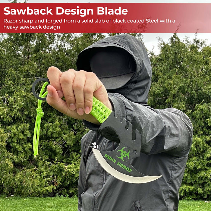 Zed Skullsplitter Throwing Axe - Green