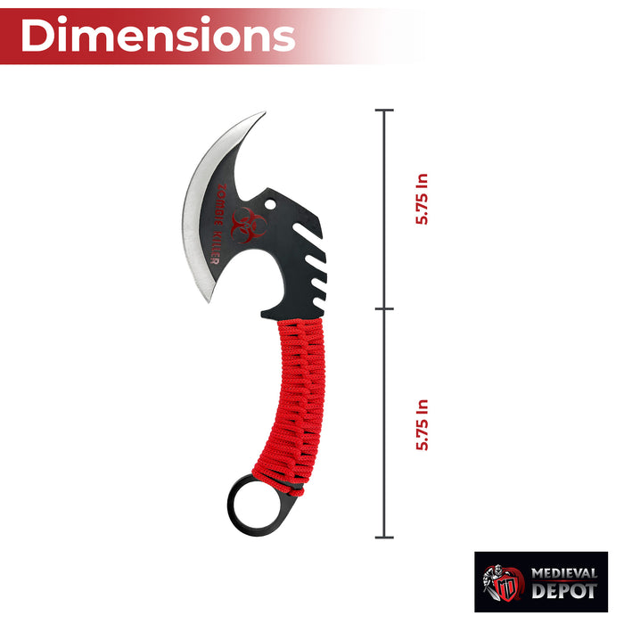 Zed Skullsplitter Throwing Axe - Red