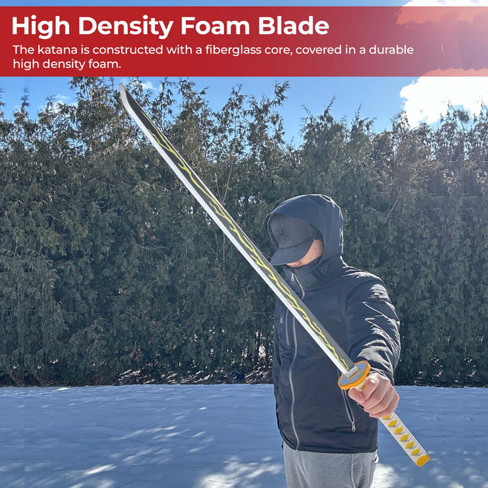 Zenitsu Agatsuma Demon Slayer Foam Katana Sword With Scabbard
