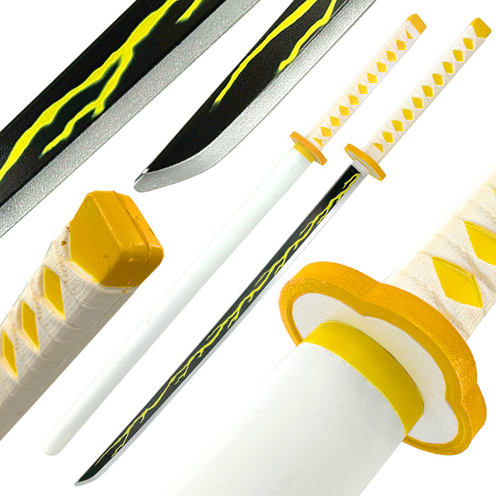 Zenitsu Agatsuma Demon Slayer Foam Katana Sword With Scabbard