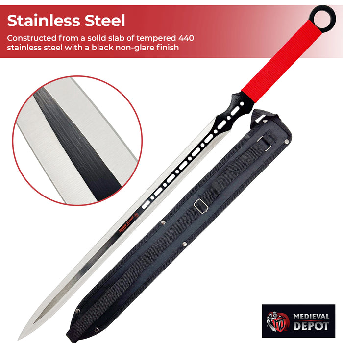Zombie Slayer Recovery Crew Ninja Machete And Throwing Knife Set