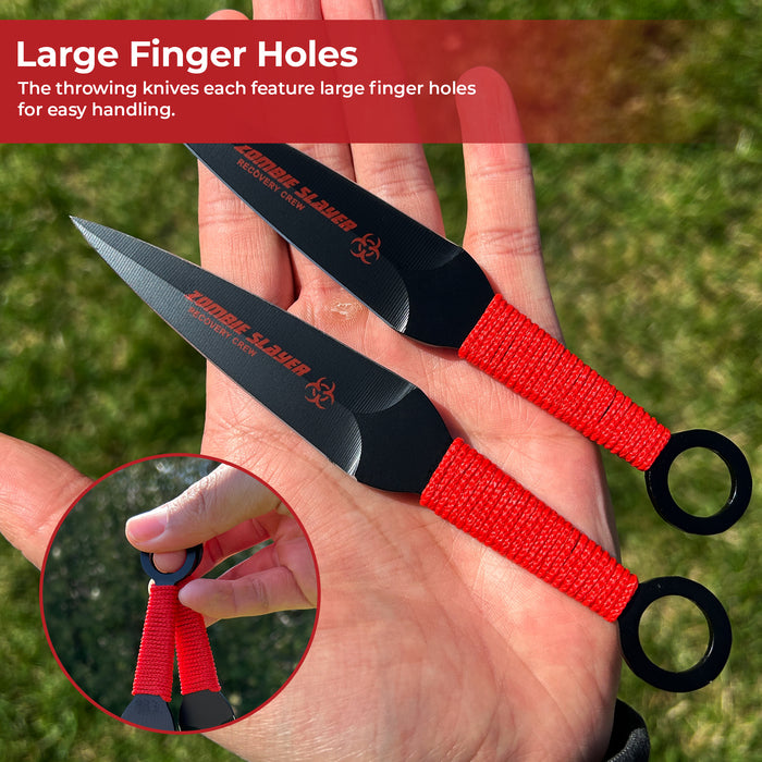 Zombie Slayer Recovery Crew Ninja Machete And Throwing Knife Set