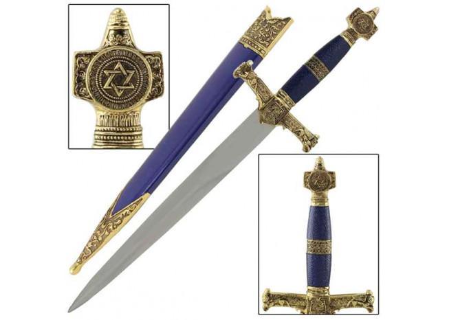 King Solomon Medieval Crusader Dagger Blue - Medieval Depot