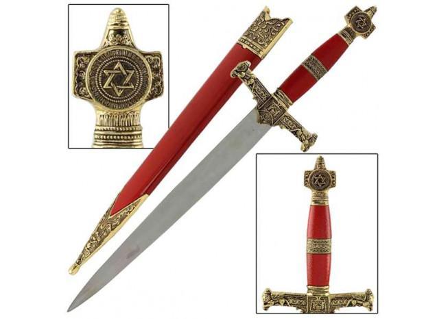 King Solomon Medieval Crusader Dagger Red - Medieval Depot