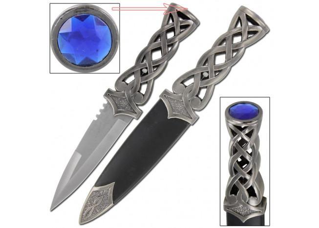 Endless Gaelic Knot Sgain Dubhs Dagger - Medieval Depot